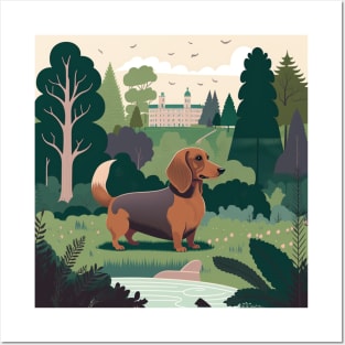 Dachshund in a Park Posters and Art